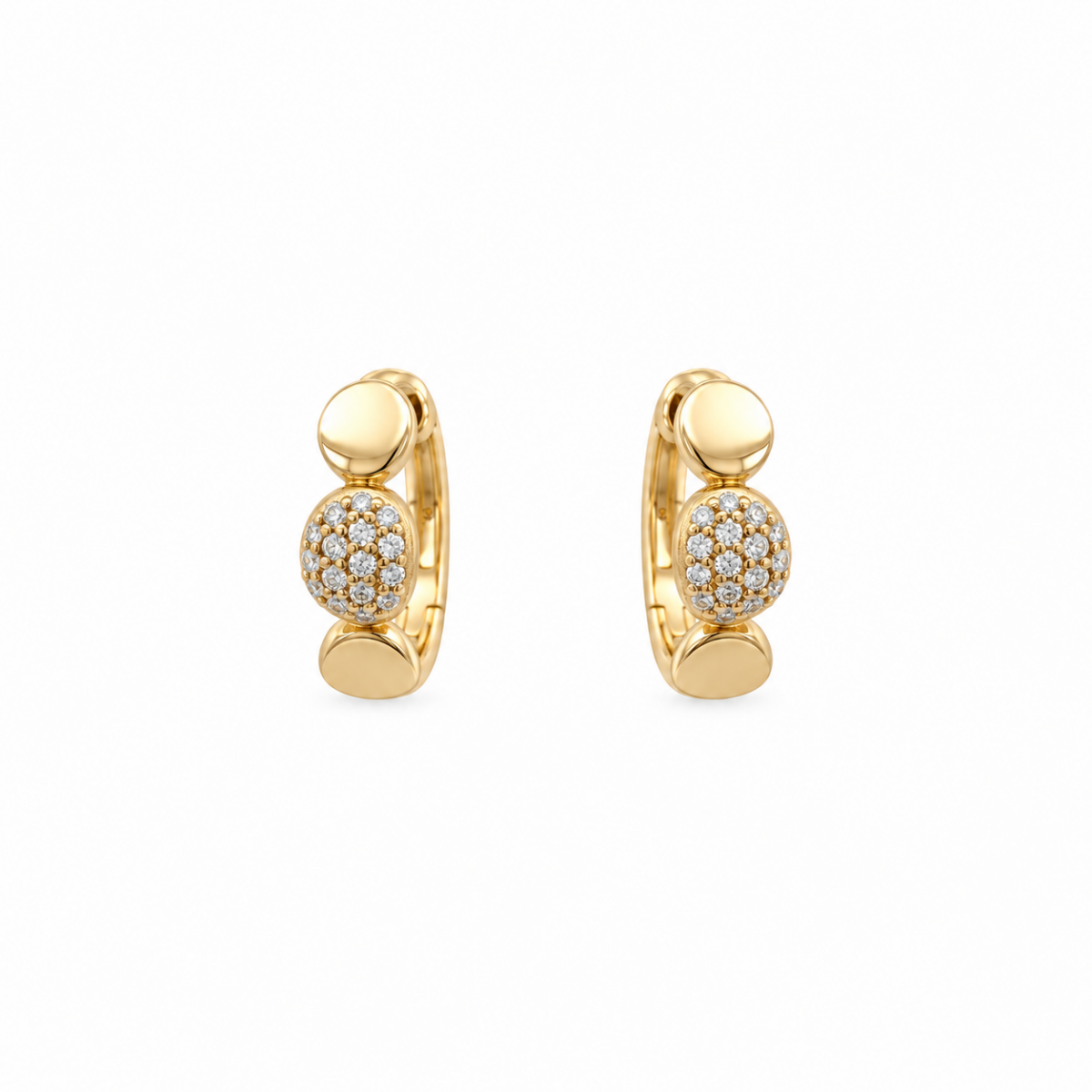 PENDIENTES EN ORO AMARILLO CON DIAMANTES