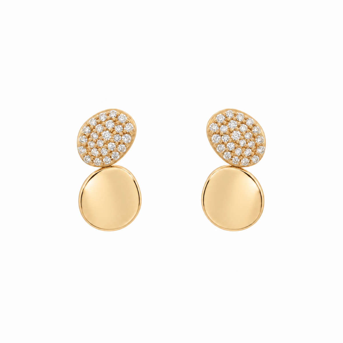 PENDIENTES EN ORO AMARILLO CON DIAMANTES