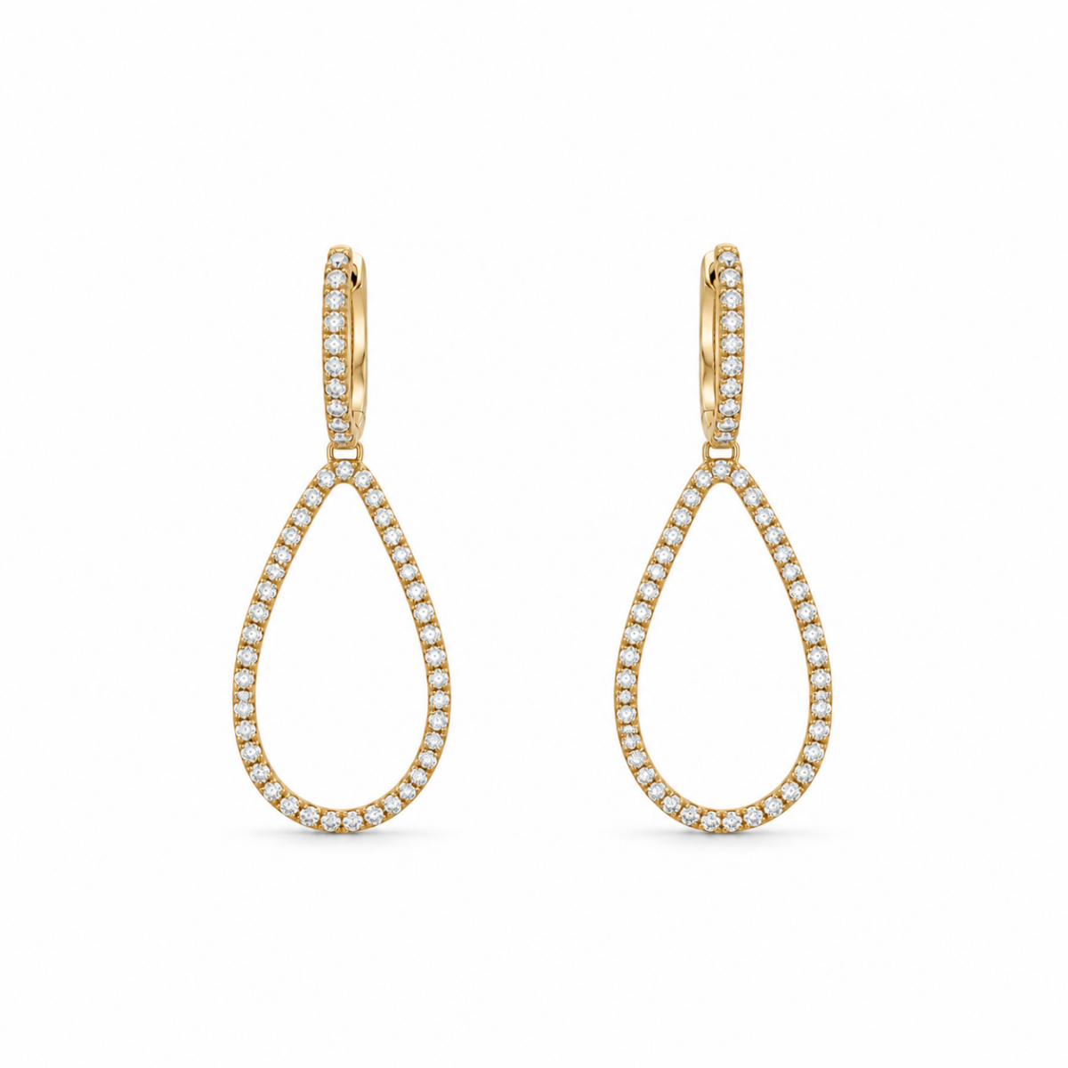 PENDIENTES EN ORO AMARILLO CON DIAMANTES