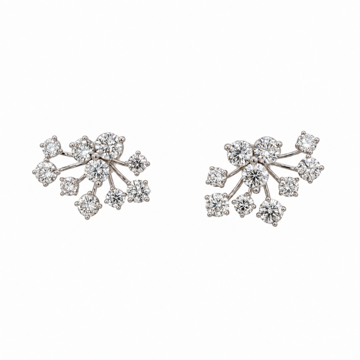 PENDIENTES EN ORO BLANCO CON DIAMANTES