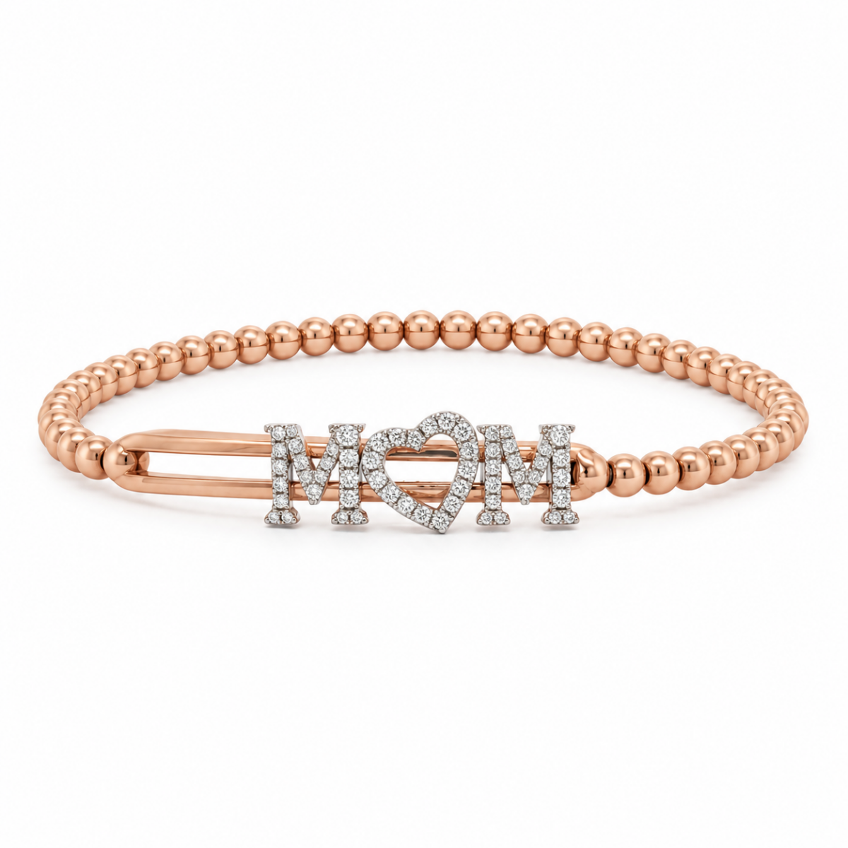 PULSERA EN ORO ROSA CON DIAMANTES