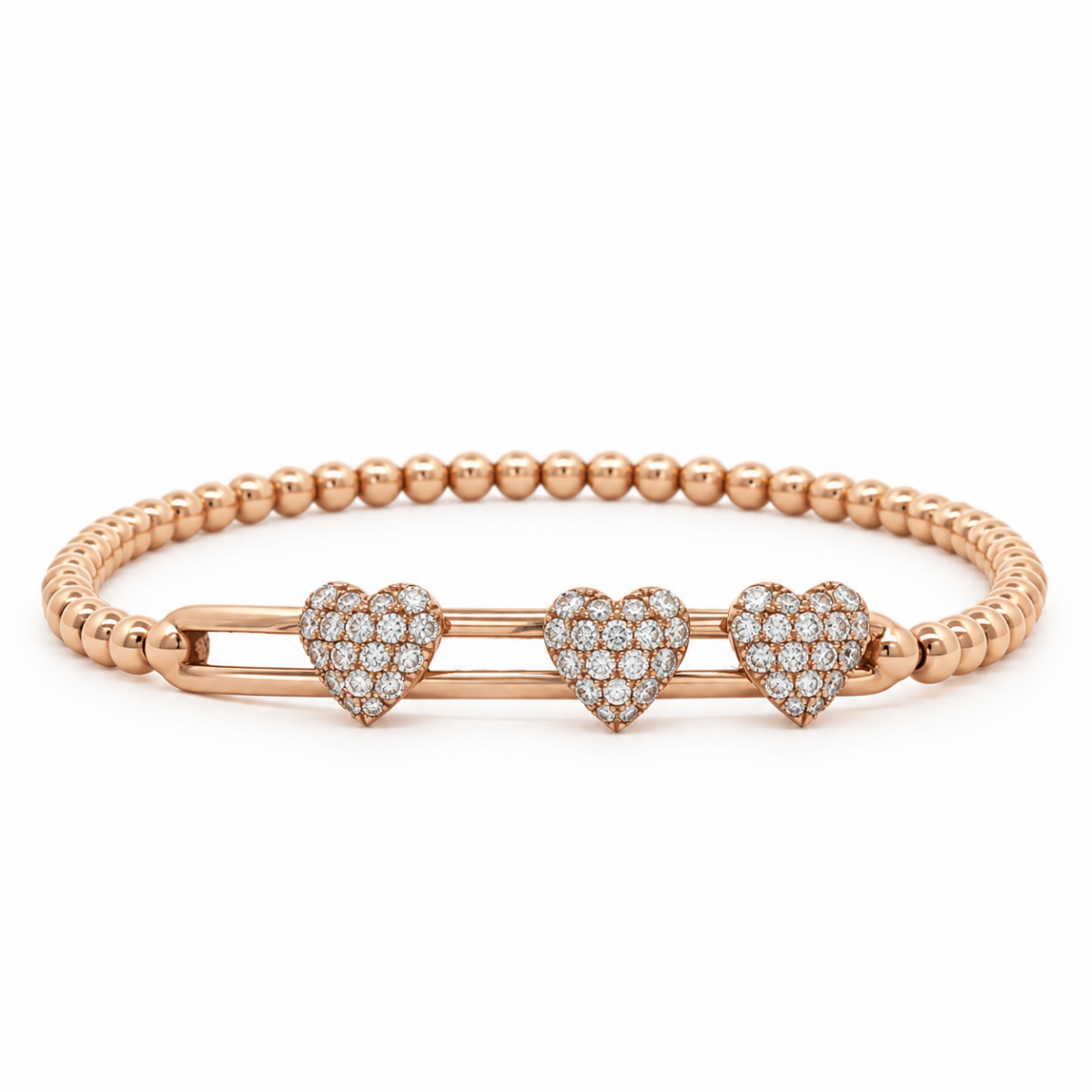 PULSERA EN ORO ROSA CON DIAMANTES