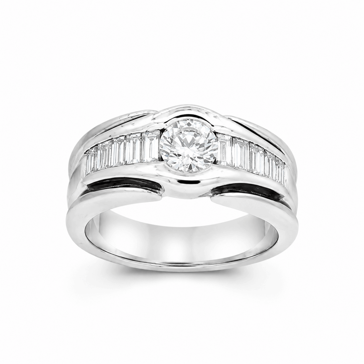 ANILLO DE ORO BLANCO CON DIAMANTES