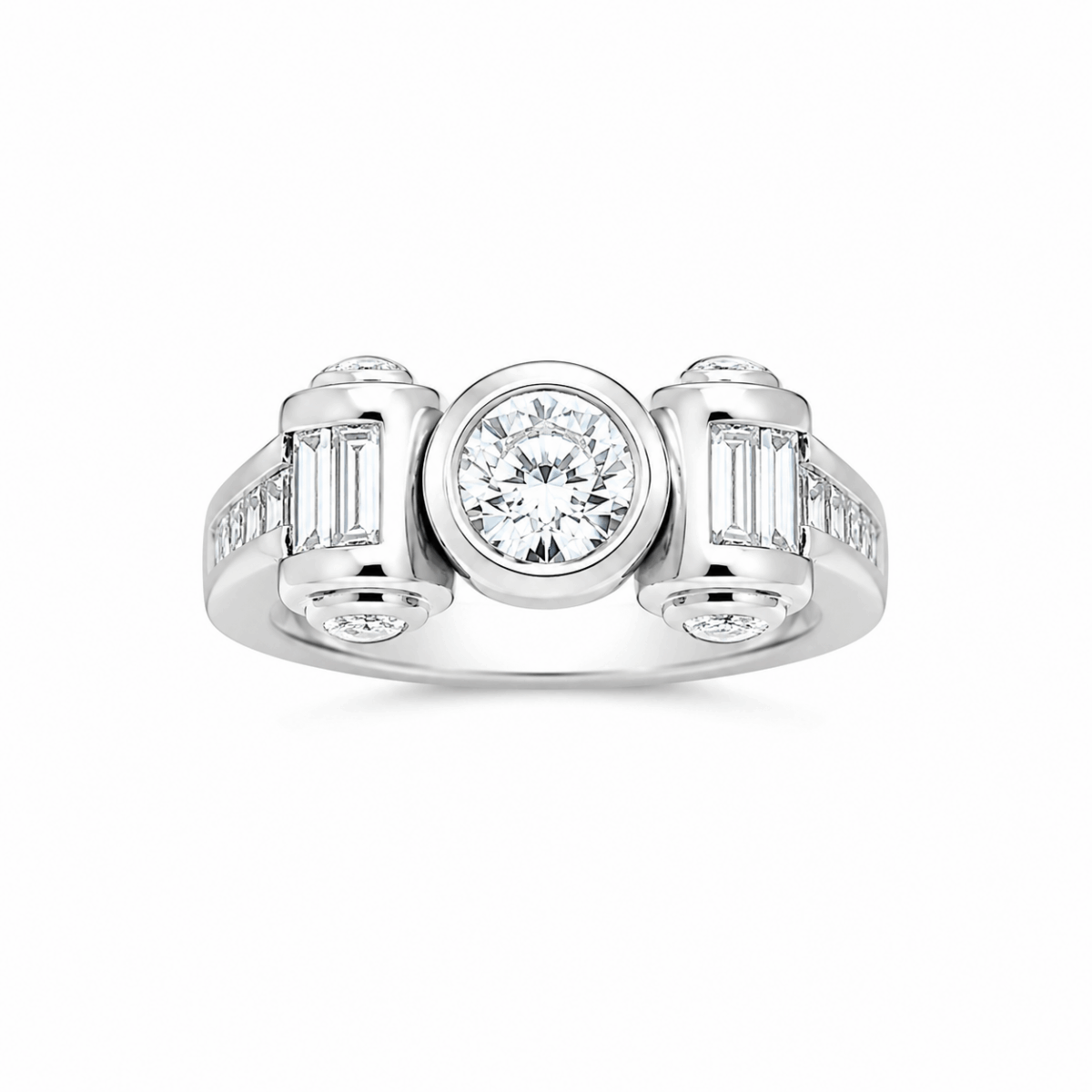 ANILLO EN ORO BLANCO CON DIAMANTES