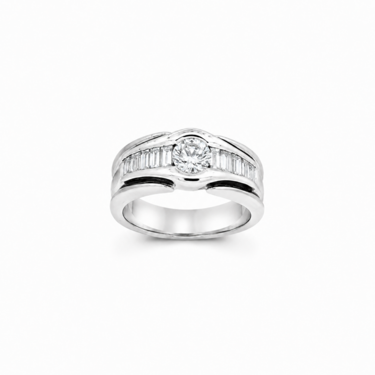 ANILLO DE ORO BLANCO CON DIAMANTES
