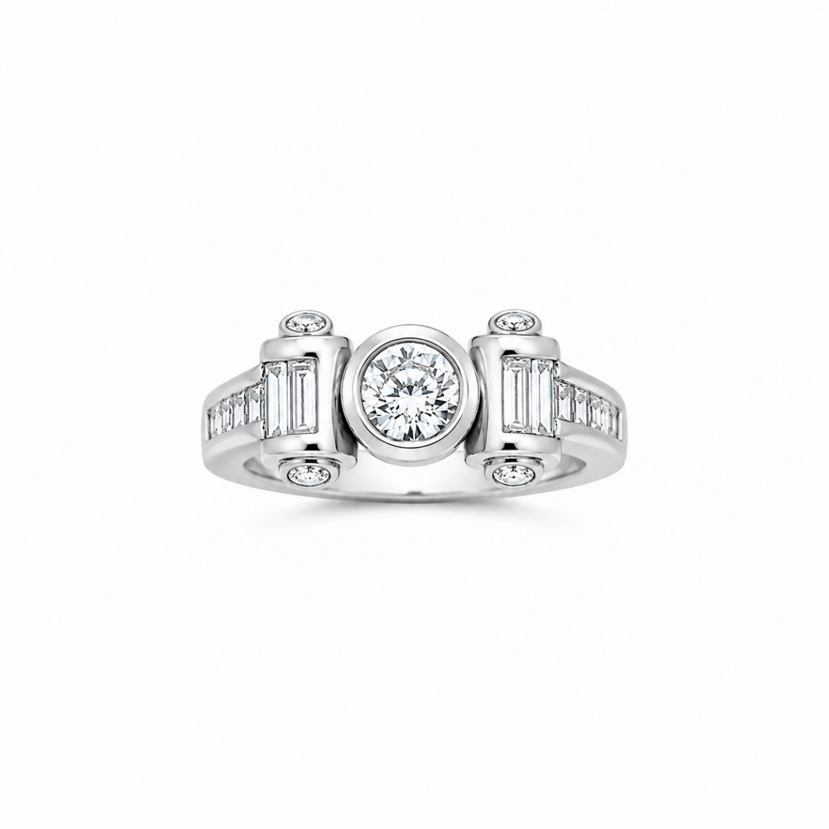 ANILLO EN ORO BLANCO CON DIAMANTES