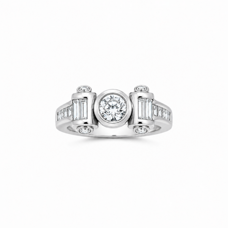 ANILLO EN ORO BLANCO CON DIAMANTES