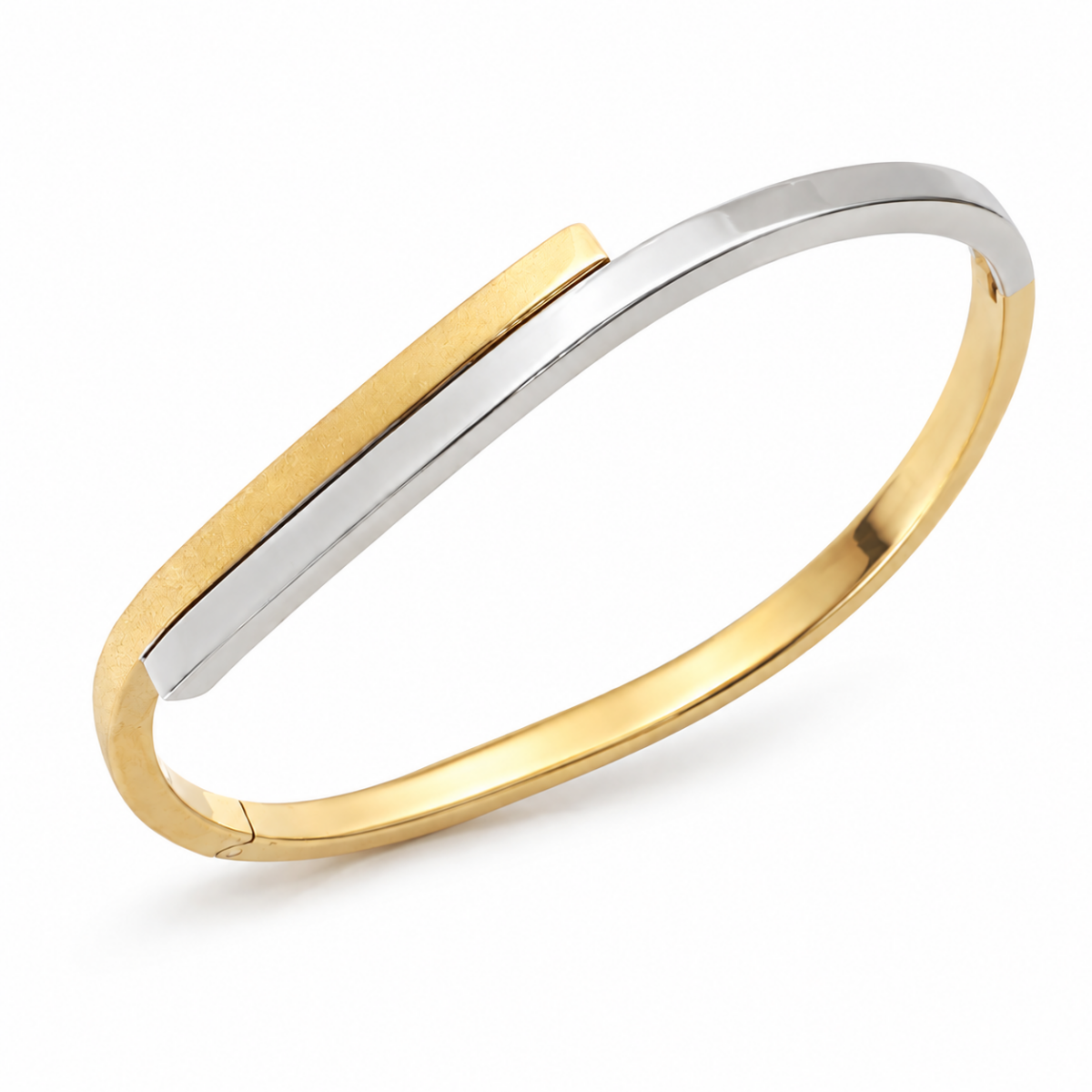 PULSERA DE ORO AMARILLO Y ORO BLANCO