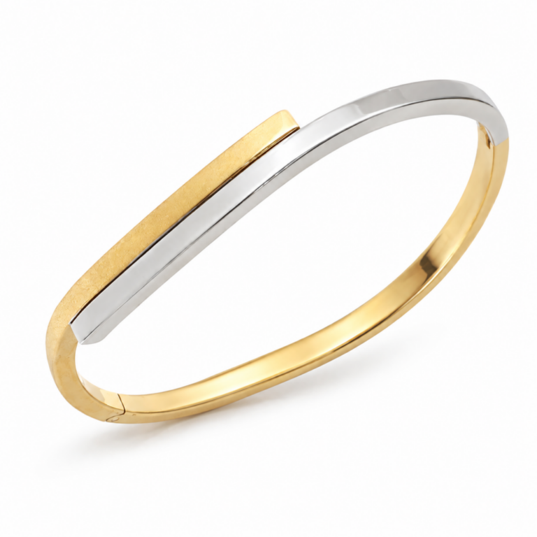 PULSERA DE ORO AMARILLO Y ORO BLANCO