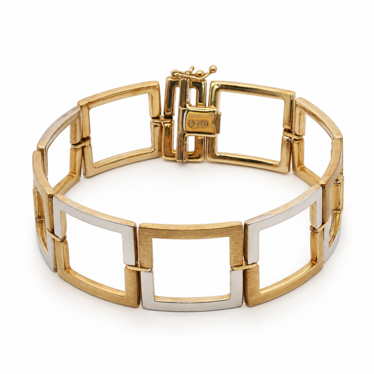 PULSERA EN ORO AMARILLO Y ORO BLANCO