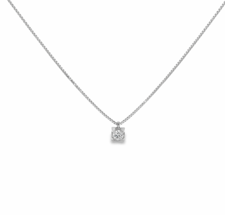 COLGANTE ORO BLANCO Y DIAMANTE