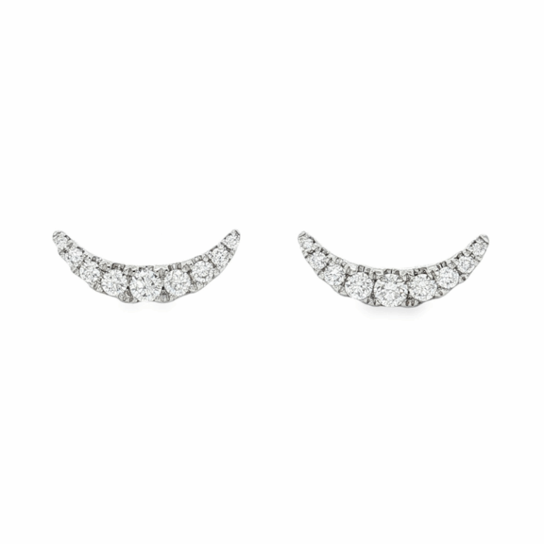 PENDIENTES DE ORO BLANCO CON DIAMANTES