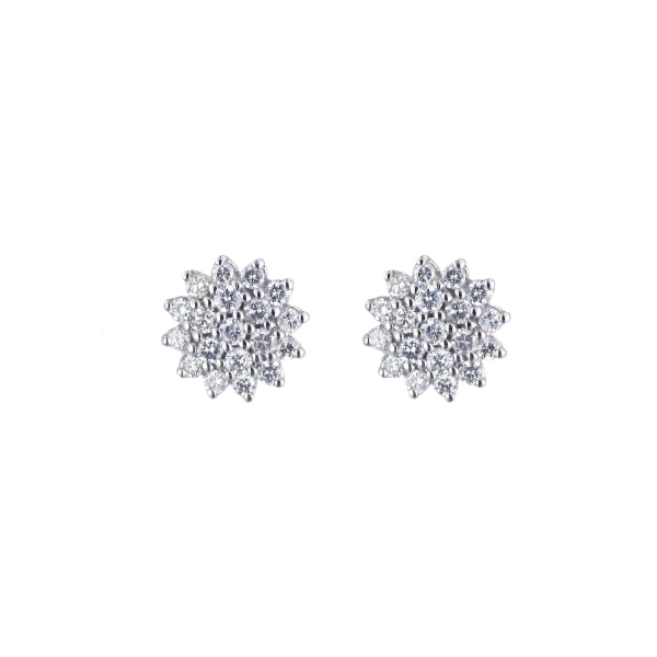 PENDIENTES DE ORO BLANCO CON DIAMANTES