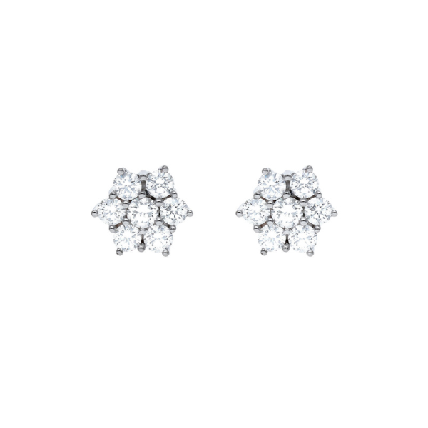 PENDIENTES DE ORO BLANCO CON DIAMANTES