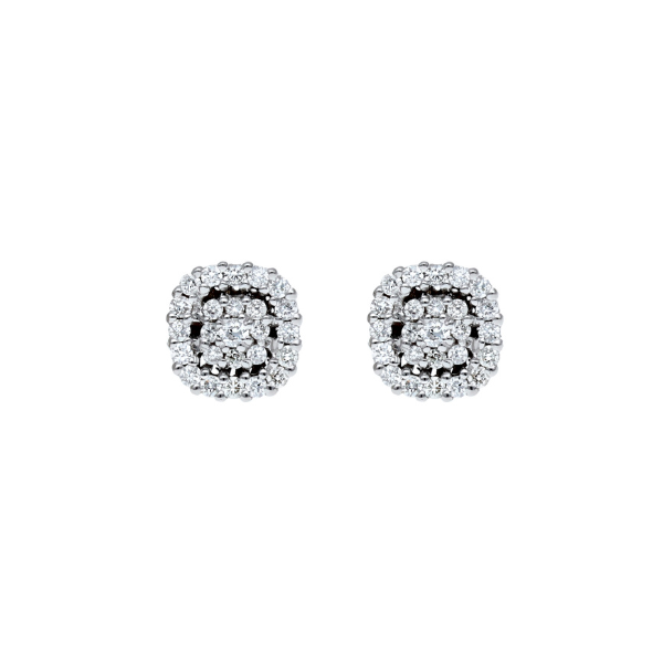 PENDIENTES DE ORO BLANCO CON DIAMANTES