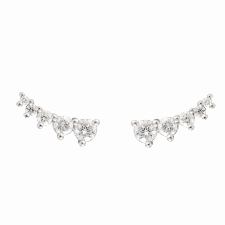 PENDIENTES ORO BLANCO Y DIAMANTES