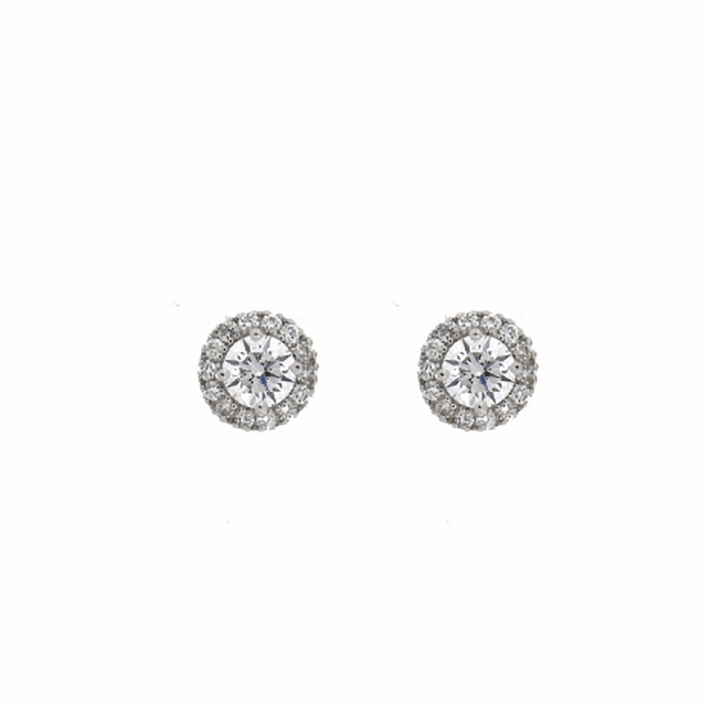 PENDIENTES DE ORO BLANCO CON DIAMANTES
