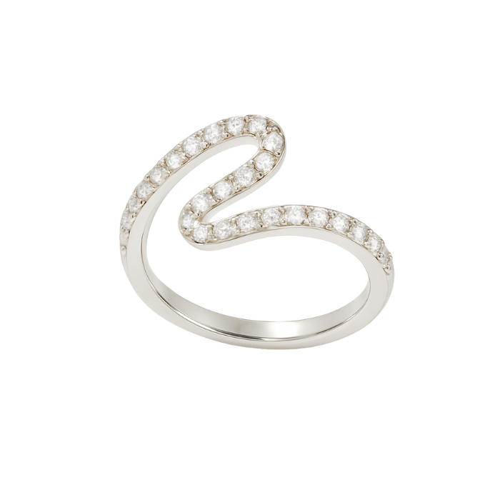 SORTIJA DE ORO BLANCO CON DIAMANTES