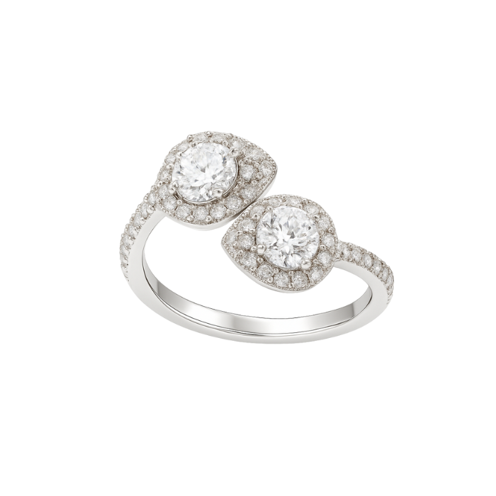 SORTIJA DE ORO BLANCO CON DIAMANTES