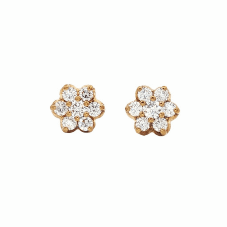 PENDIENTES DE ORO AMARILLO CON DIAMANTES