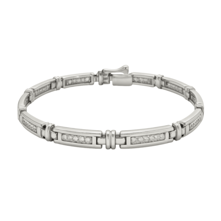 PULSERA DE ORO BLANCO CON DIAMANTES