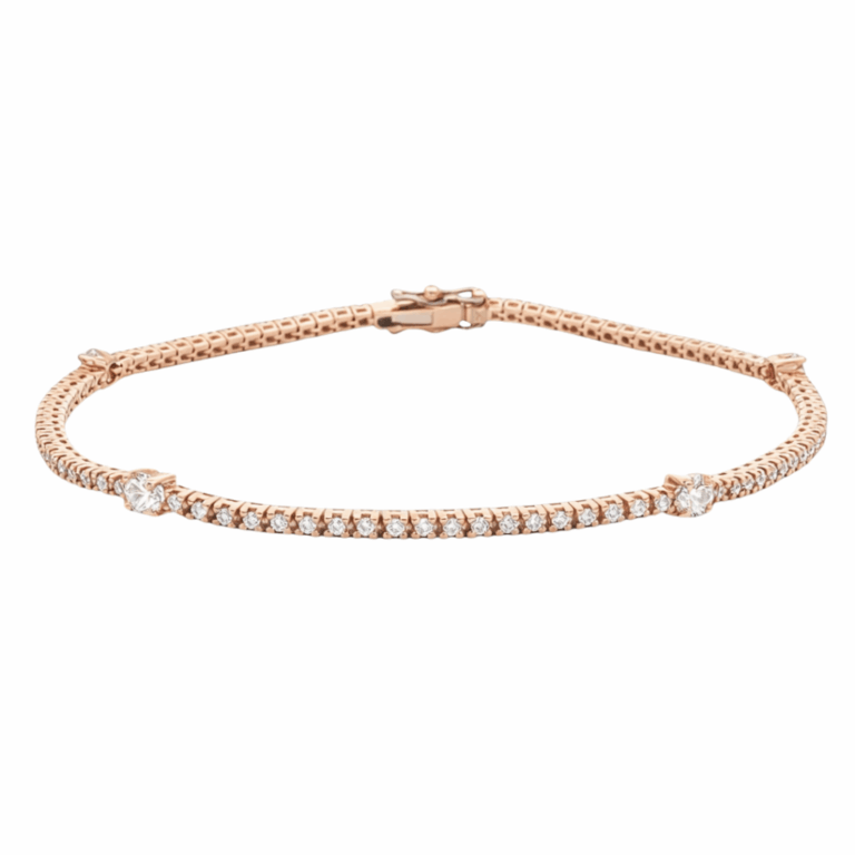 PULSERA RIVIERE ORO ROSA CON DIAMANTES