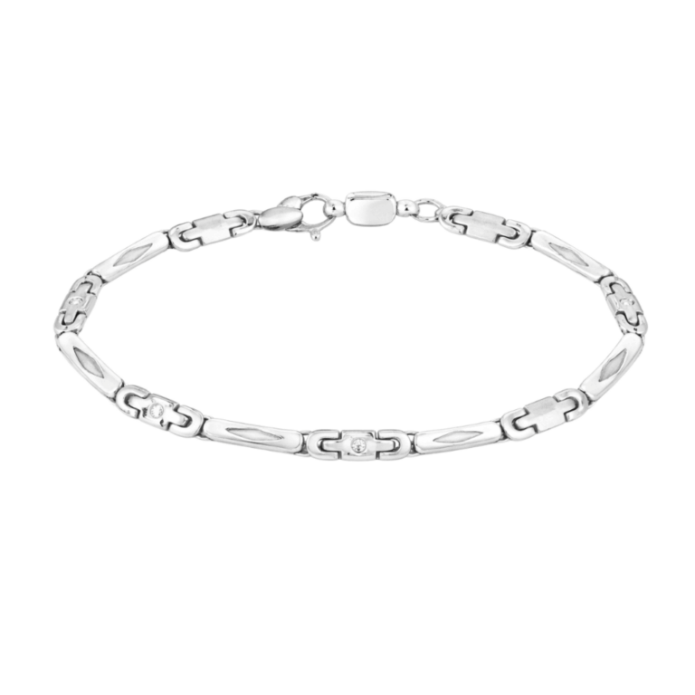 PULSERA DE ORO BLANCO CON DIAMANTES