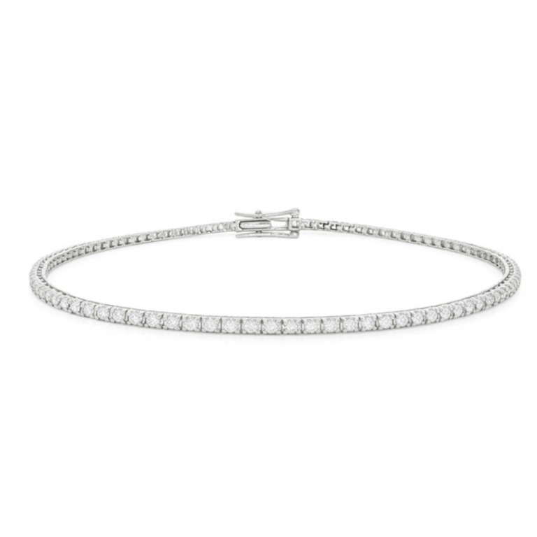 PULSERA RIVIERE DE ORO BLANCO CON DIAMANTES