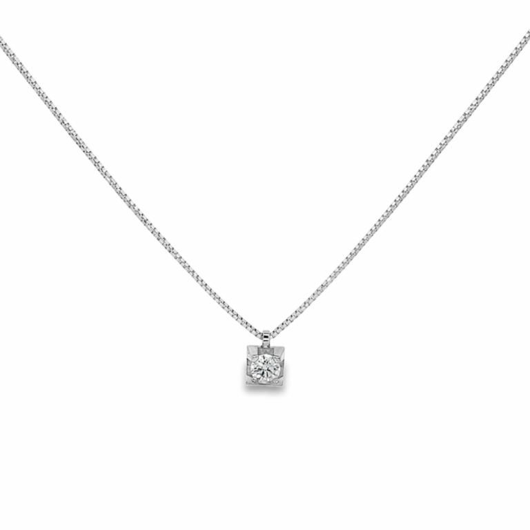 COLGANTE ORO BLANCO Y DIAMANTE