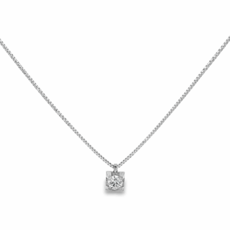 COLGANTE ORO BLANCO Y DIAMANTE