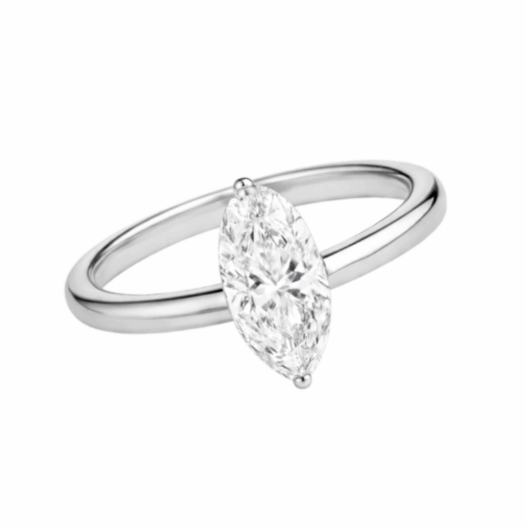 ANILLO DE ORO BLANCO CON DIAMANTE