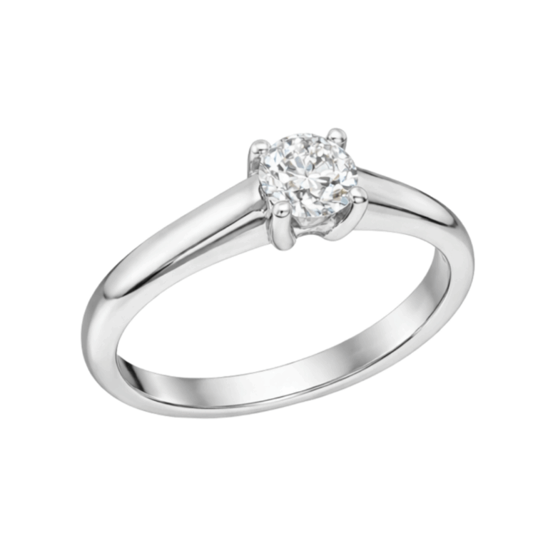 SOLITARIO ORO BLANCO CON DIAMANTE