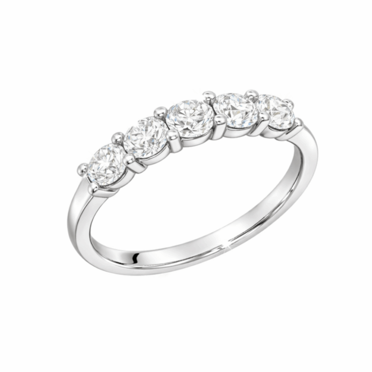 MEDIA ALIANZA ORO BLANCO CON DIAMANTES