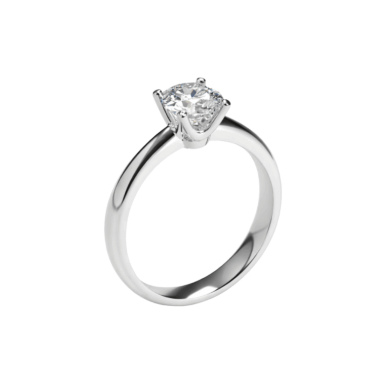 SOLITARIO ORO BLANCO CON DIAMANTE