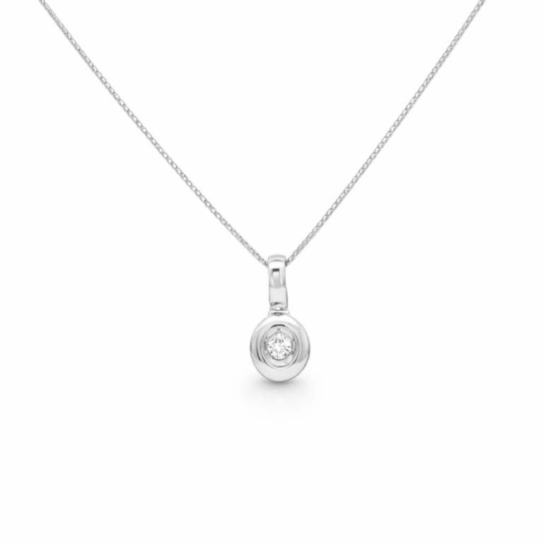 COLGANTE ORO BLANCO Y DIAMANTE