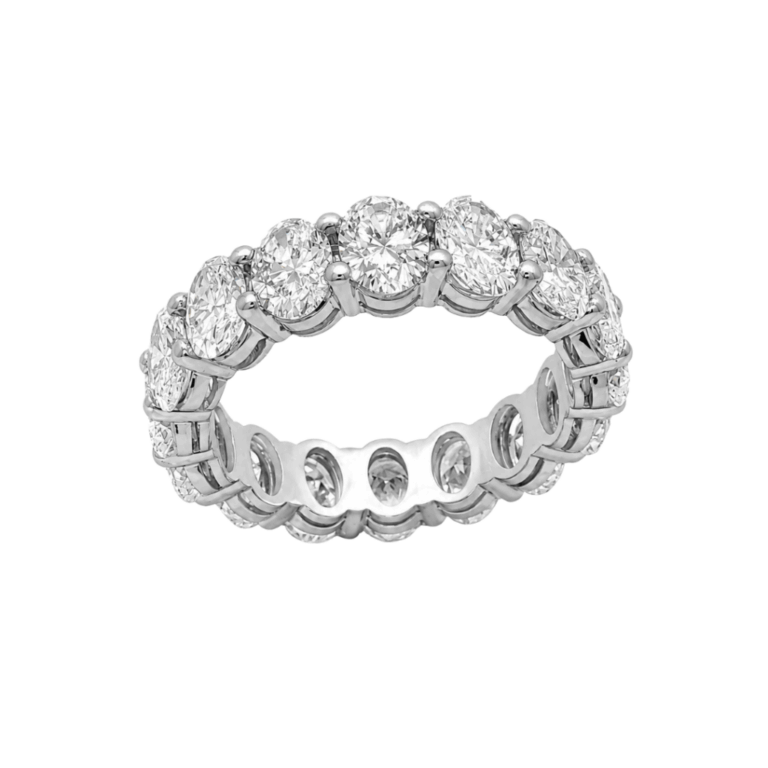 ALIANZA COMPLETA DE ORO BLANCO CON DIAMANTES