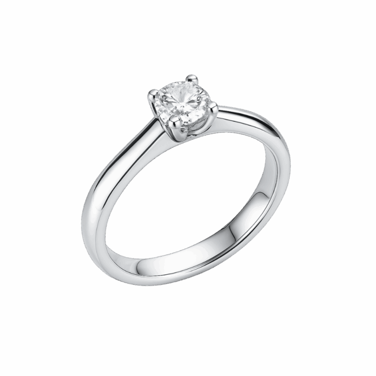 SOLITARIO ORO BLANCO CON DIAMANTE