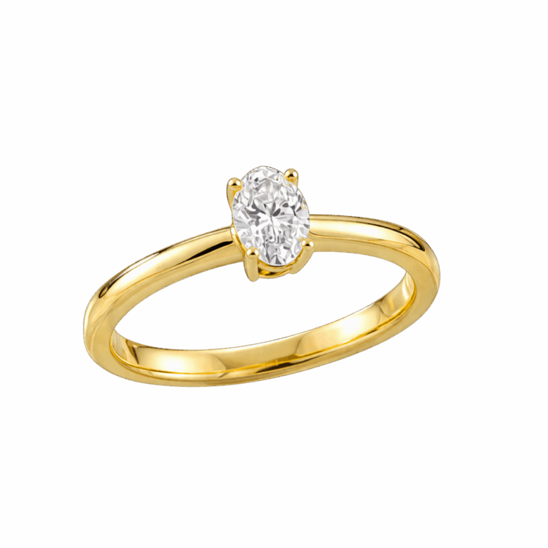 SOLITARIO ORO AMARILLO CON DIAMANTE