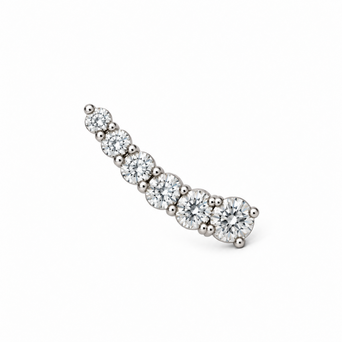 PENDIENTES EN ORO BLANCO CON DIAMANTES