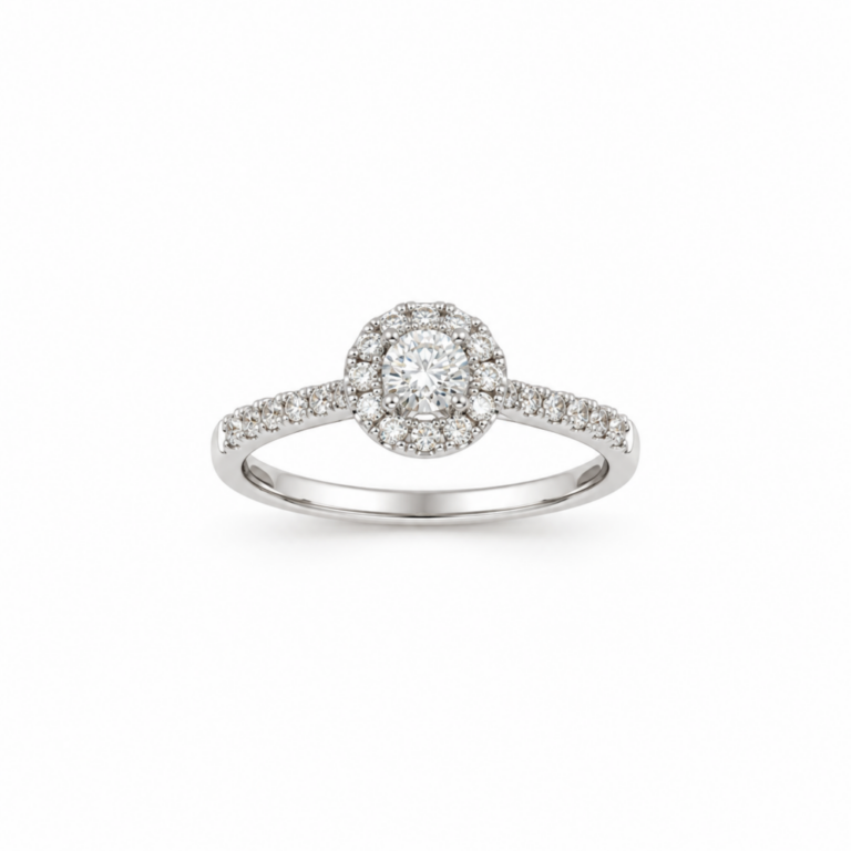 ANILLO EN ORO BLANCO CON DIAMANTES