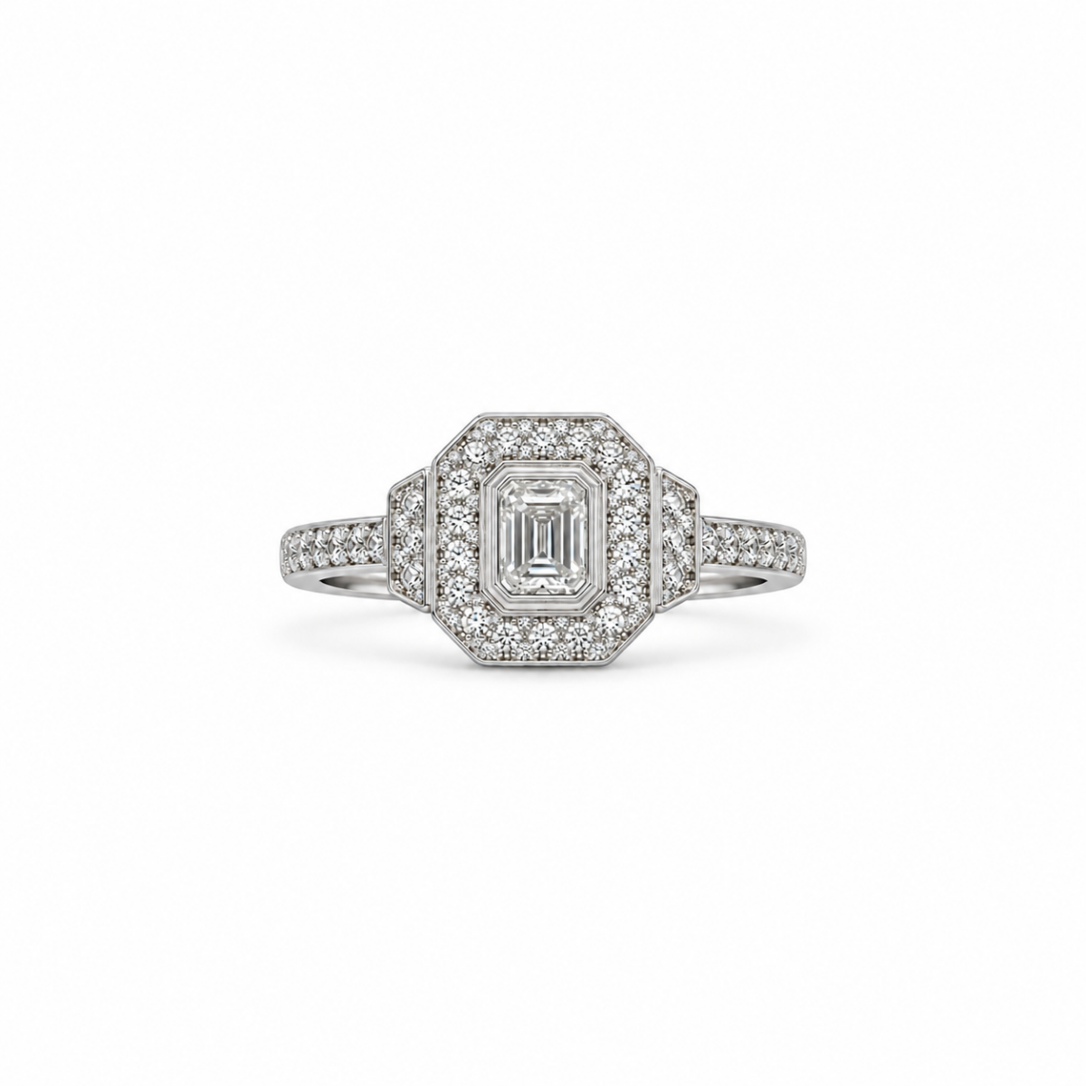 ANILLO EN ORO BLANCO CON DIAMANTES