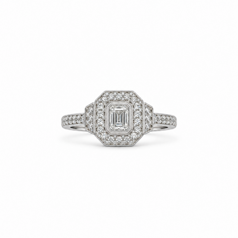 ANILLO EN ORO BLANCO CON DIAMANTES