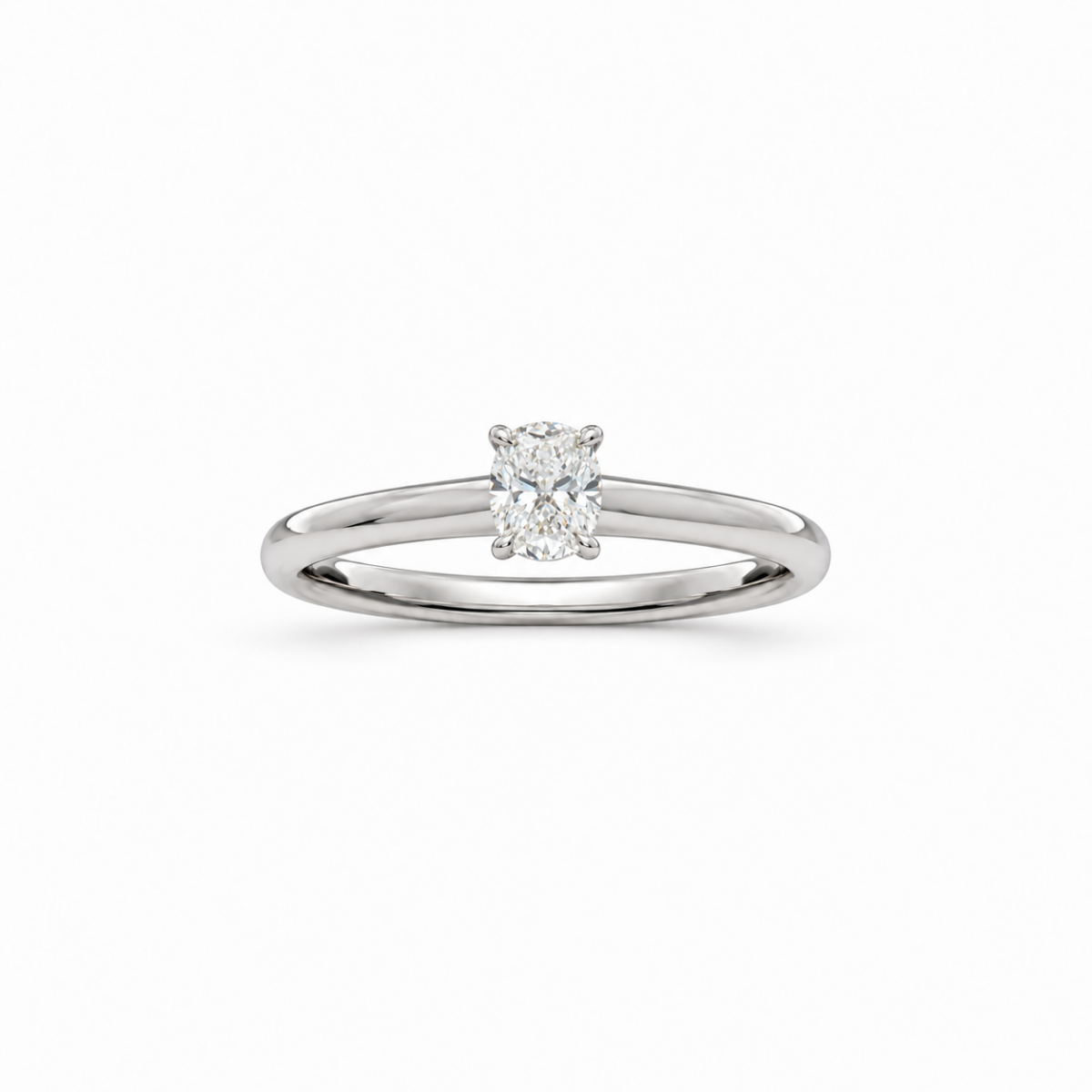 SOLITARIO EN ORO BLANCO CON DIAMANTE