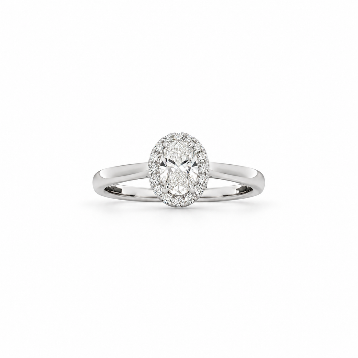 SOLITARIO EN ORO BLANCO CON DIAMANTES
