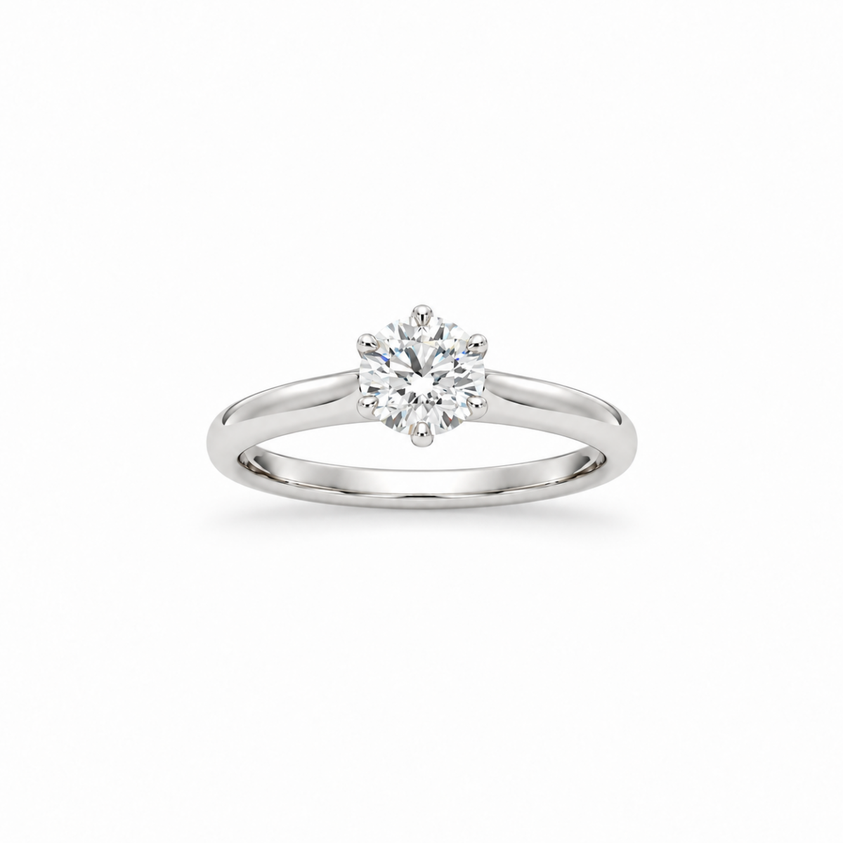 SOLITARIO EN ORO BLANCO CON DIAMANTE