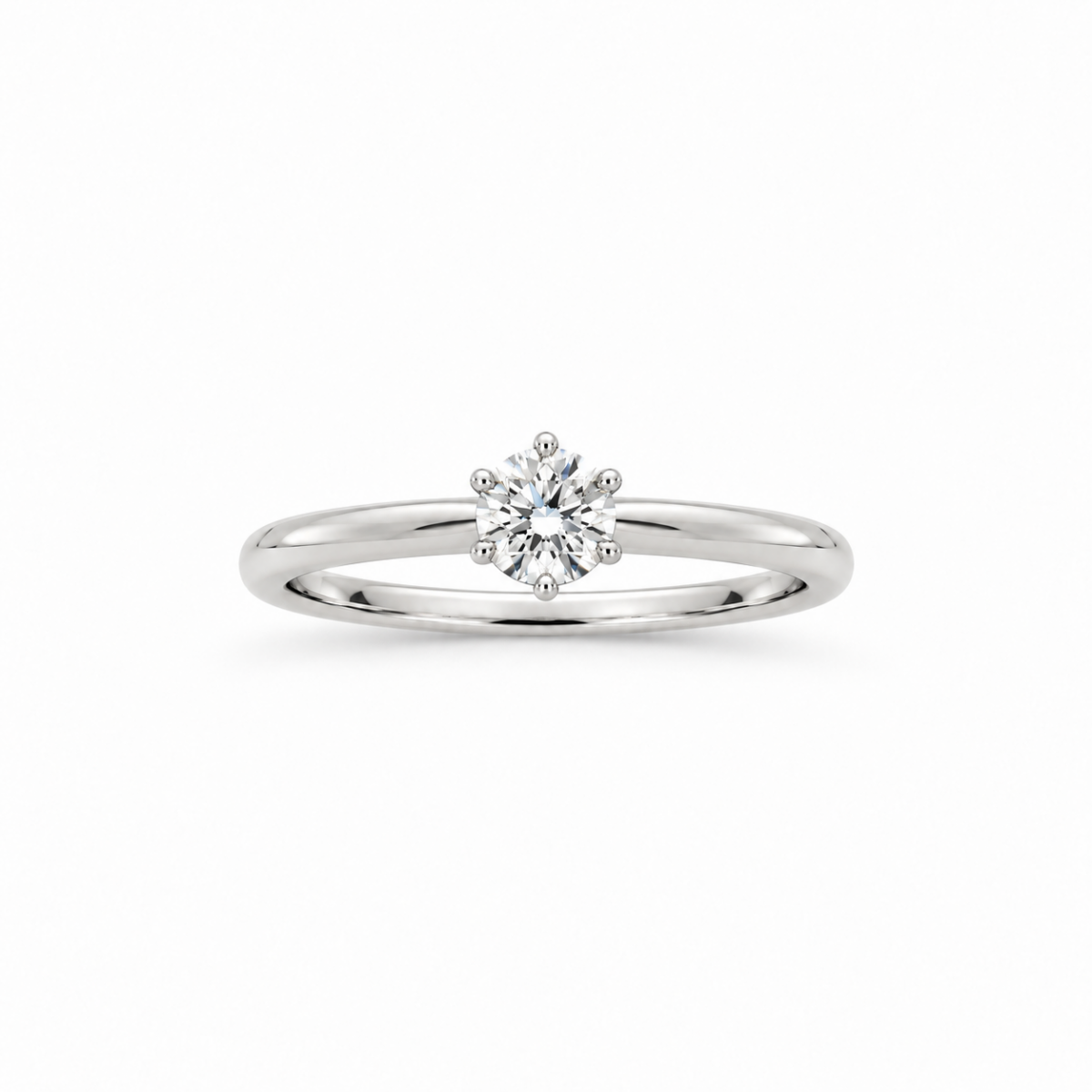 SOLITARIO EN ORO BLANCO CON DIAMANTES