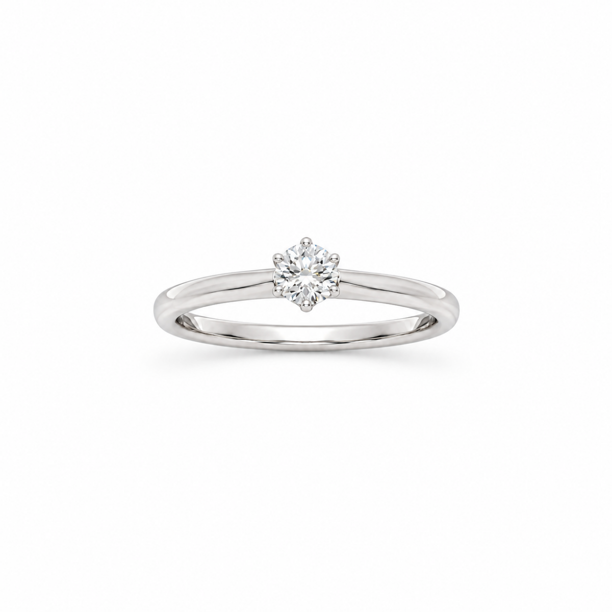 SOLITARIO EN ORO BLANCO CON DIAMANTE
