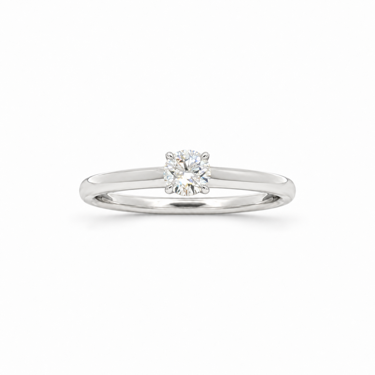 SOLITARIO EN ORO BLANCO CON DIAMANTE