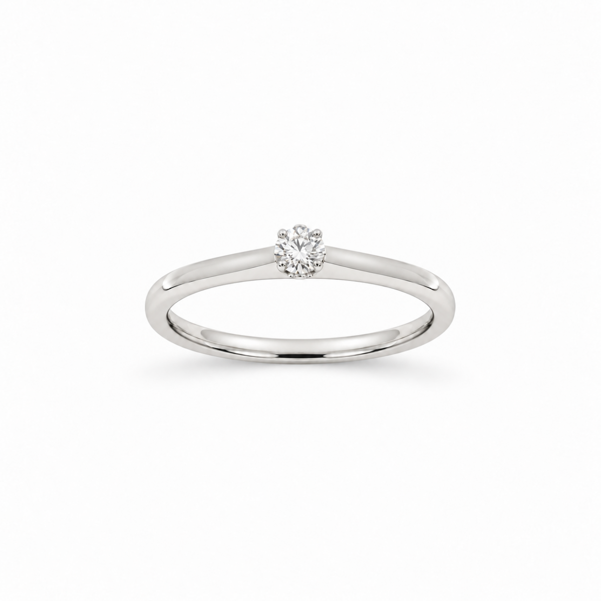 SOLITARIO EN ORO BLANCO CON DIAMANTE