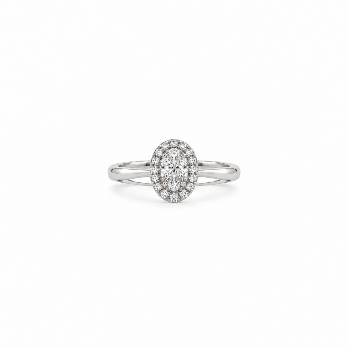 SOLITARIO EN ORO BLANCO CON DIAMANTES